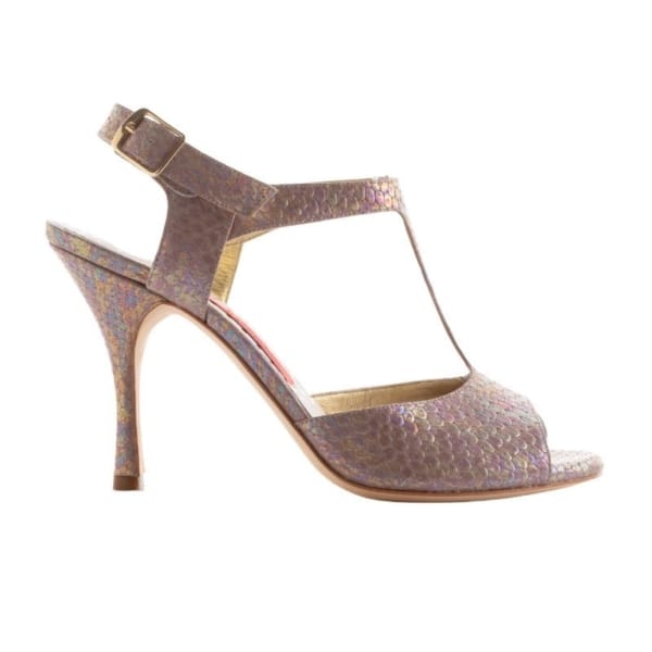 A12 Pitoncino Cangiante Neutro Heel 8 cm