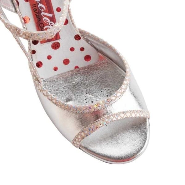 A14 Argento Laminato Heel 9 cm - Image 4