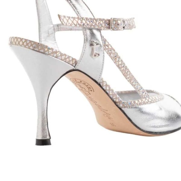 A14 Argento Laminato Heel 9 cm - Image 2