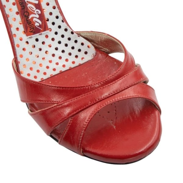 A6CL Rosso Nappa Heel 8 cm - Image 3