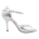 A8 Pitoncino Lux Argento Laminato Argento Heel 9 cm
